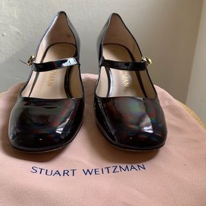 Stuart Weitzman, Mary Jane, Black Patent, size 9.5, Loved alot!